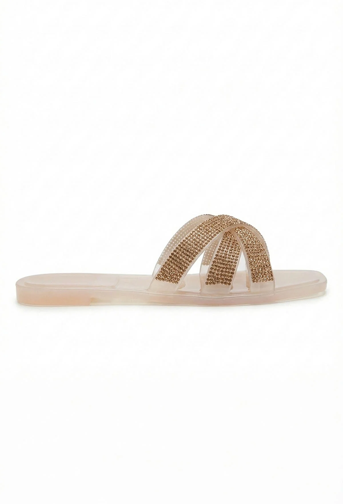 Sweet As Always Rose Gold Diamante Embellished Sandals - Image 4