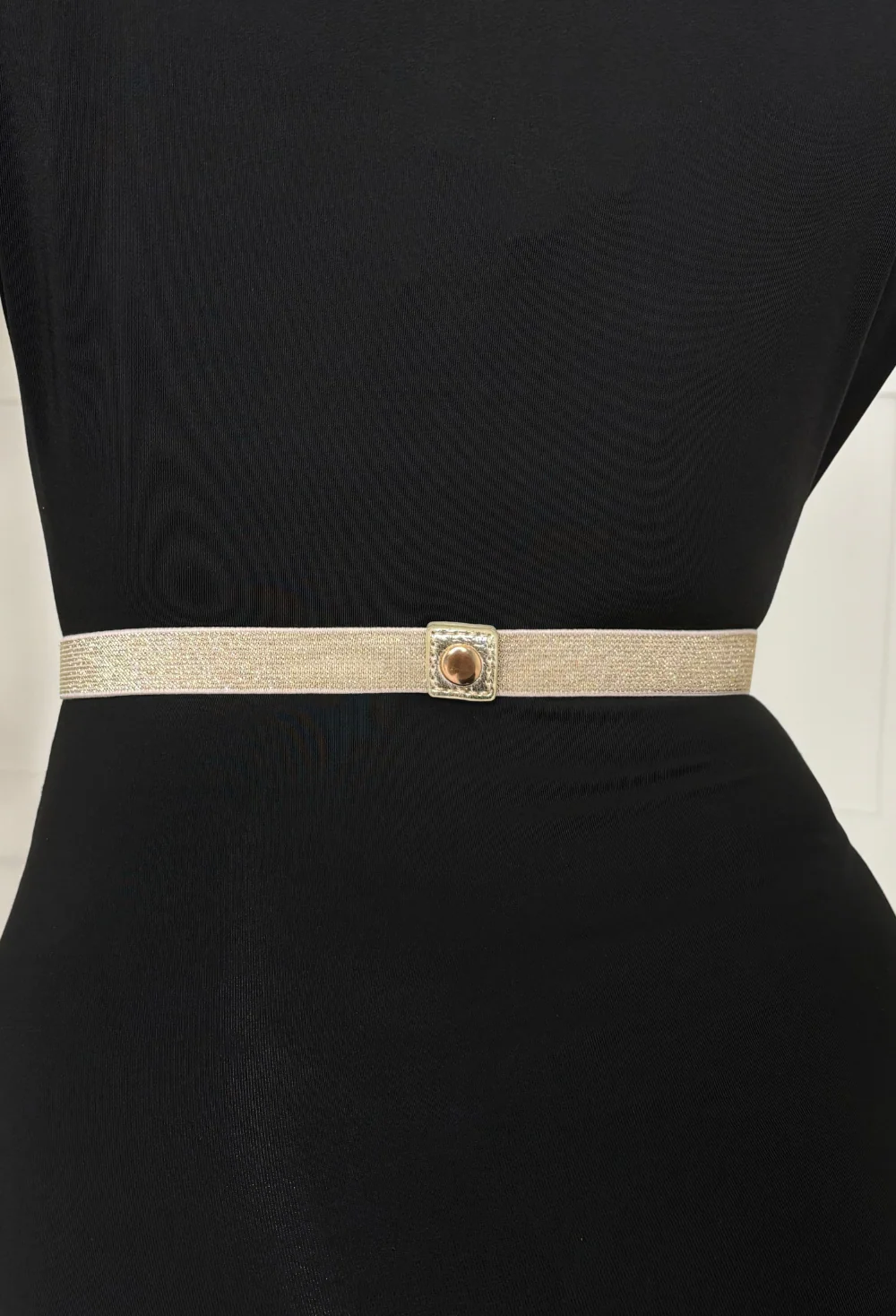 Twilight Bliss Champagne Gold Detail Elasticated Belt - Image 2