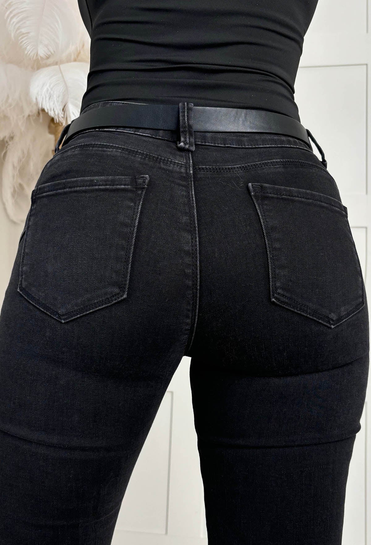 Wild Patch Black Stretch Sequin Patchwork Leopard Jeans - Image 5