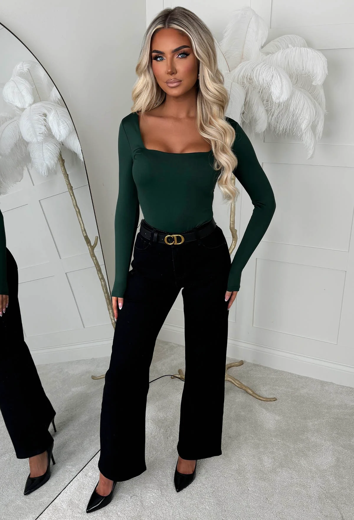 Zoe Black Stretch Straight Leg Jeans - Image 4